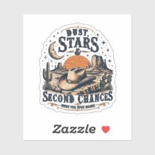 Stof Sterren Tweede Kans Western Design Sticker