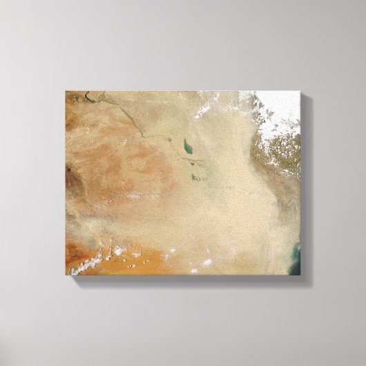 Stof storm in het Midden-Oosten Canvas Afdruk (Voorkant)