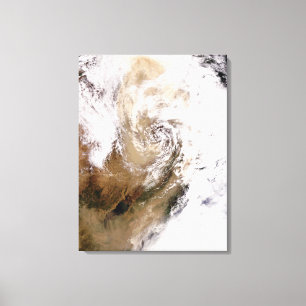 Stof storm in Noord-China Canvas Afdruk