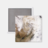 Stof storm in Noord-China Magneet (Voorkant / Achterkant)