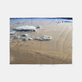 Stof Storm over de Zeeen van de Sahara. Fleece Deken (Voorkant (Horizontaal))