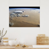 Stof Storm over de Zeeen van de Sahara. Poster (Keuken)