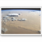 Stof Storm over de Zeeen van de Sahara. Sticker (Voorkant)