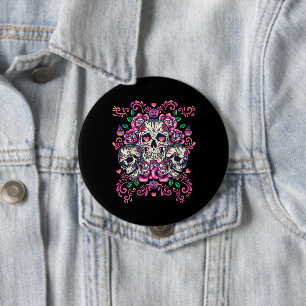 Stof van de huid, roze van het skelet waterverf, H Ronde Button 4,0 Cm