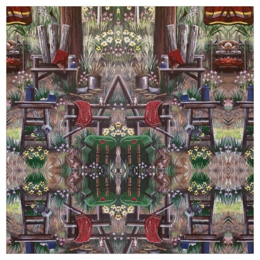 Stof van paradise-kampeerstoel (Swatch)