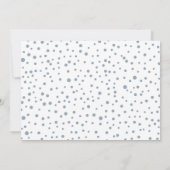 Stofblauw Joy Eerste kerst foto baby geboorte Aankondiging (Achterkant)