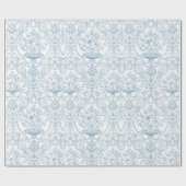 Stofblauw Patroon Cadeaupapier (Vlak)