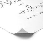 Stofblauwe advies en wensen voor pasgetrouwden pos poster (Hoek)