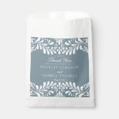 Stofblauwe Talavera-tegels Fiesta-huwelijksdessert Bedankzakje (Voorkant)