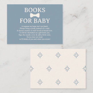 Stofblauwe vlinderdas Boeken voor baby Informatiekaartje