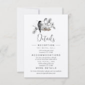 Stofblauwe Whimsical Specht Kaartjes Kaart (Voorkant)