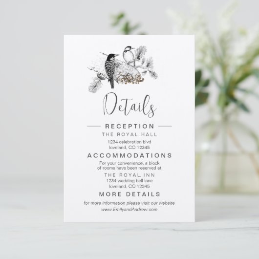 Stofblauwe Whimsical Specht Kaartjes Kaart (Staand voorkant)