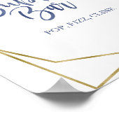 Stofblijkend Blauw G Poster (Hoek)