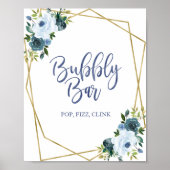 Stofblijkend Blauw G Poster (Voorkant)