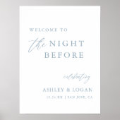 Stofbloauw De Nacht Voor De Rehearsal Dinner  Poster (Voorkant)