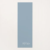 Stofbloauw Monogram Stof Aangepaste Eenvoudige Yogamat (Achterkant)