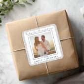 Stofbloauwe Perfect Pear Foto Bedankt Sticker