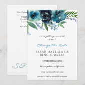 Stofbloem 2 Bloemige Datum Wijzigen (Groot) Kaart (Voorkant / Achterkant)