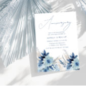 Stofbloem 50e 60e trouwdag kaart