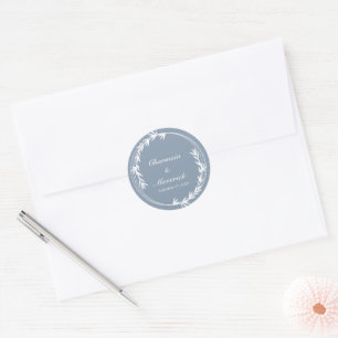 Stofbloem Blad Ronde Sticker