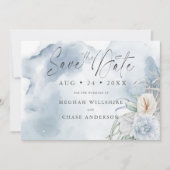 Stofbloem Blauw Aquarel Bloem (Voorkant)