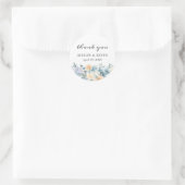 Stofbloem Blauw Bloem Bruiloft Bedankt Sticker (Tas)