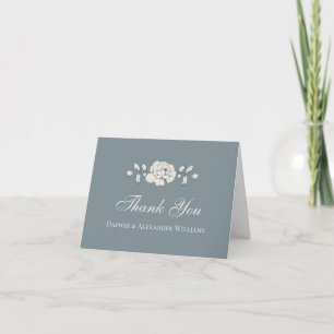 Stofbloem Blauw Vintage Bloemmotief Bedankkaart