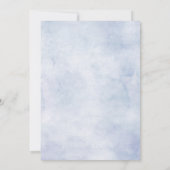 Stofbloem blauwe hortensia's Bruidsdouche Thee Fee Kaart (Achterkant)