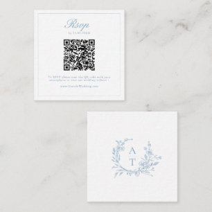 Stofbloem Blauwe Wilde Bloem Crest Trouw QR Code R Informatiekaartje