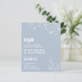 Stofbloem Blauwe Witte Magnolia's Trouwfeest (Staand voorkant)