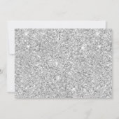 Stofbloem Blauwe Zilveren Glitter Jurk Twin Quince Kaart (Achterkant)