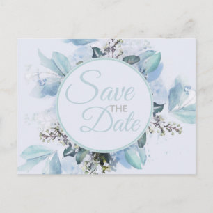 Stofbloem Botanische Aquarel Save The Date Briefkaart