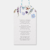 Stofbloem Bruids Bruiloft zonder Wrap Cadeaulabel (Achterkant)