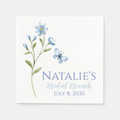 Stofbloem Bruidsaangifte Personalized Servet (Voorkant)