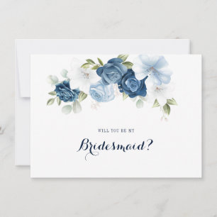 Stofbloem Bruidsmeisje Voorstelkaart Kaart
