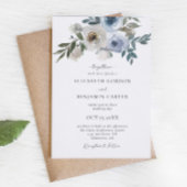 Stofbloem Bruiloft Bloemen Elegant Schrift Plattel Kaart