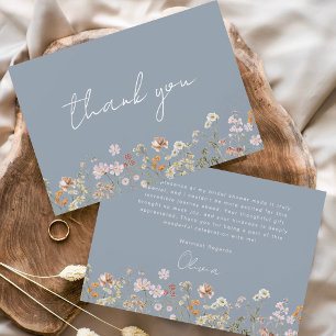 Stofbloem Bruiloft Bridal Shower Bedankkaart