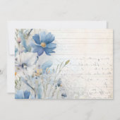 Stofbloem Bruiloft Dankjewel Bedankkaart (Achterkant)