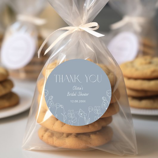 Stofbloem Bruiloft Feest Dank Je Ronde Sticker