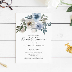 Stofbloem Bruiloft Florale Elegante Script Kaart