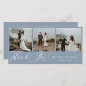 Stofbloem Bruiloft Foto Bedankt (Voorkant / Achterkant)