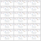 Stofbloem Bruiloft Guest Adres Sticker (Voorkant)