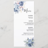 Stofbloem Bruiloft Menu (Voorkant)