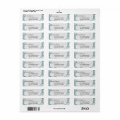 Stofbloem Bruiloft Retouradres Label (Full Sheet)