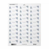 Stofbloem Bruiloft Uitnodiging Adres Etiket (Full Sheet)