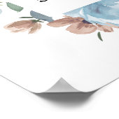 Stofbloem Bruiloft Welcome Bord Poster (Hoek)