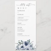 Stofbloem Bruiloftsmenu Menu (Voorkant)