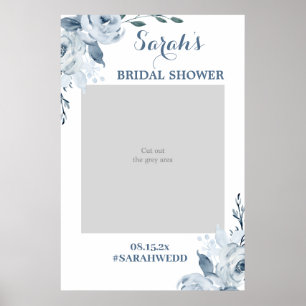 Stofbloem Bruiloftsshower Foto Prop Poster