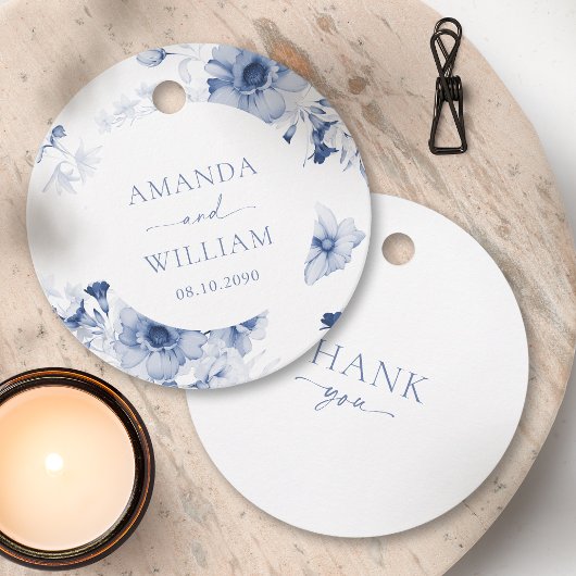 Stofbloem "Dank je" Bedankjes Labels