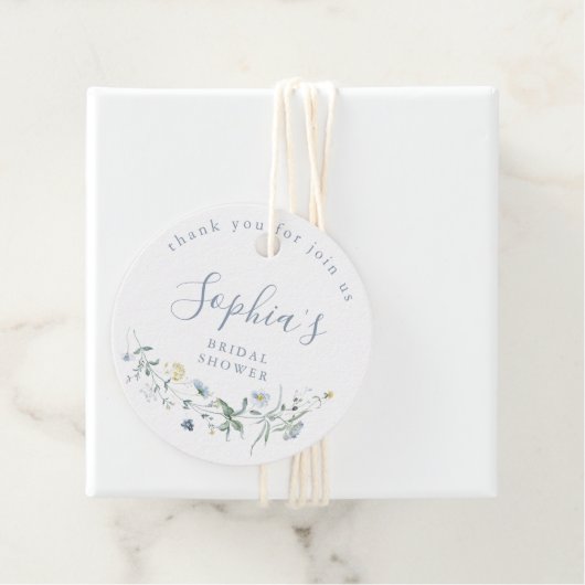 Stofbloem Wilde Bloem Rustieke Boho Bruiloft Feest Bedankjes Labels (In situ)